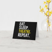 Carte Eat Sleep (Fleur jaune)