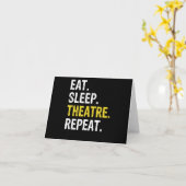 Carte Eat Sleep (Fleur jaune)