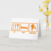 Carte Eat Sleep Basketball (Fleur jaune)