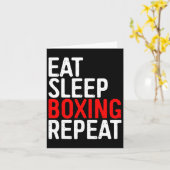 Carte Eat Sleep Boxing Répéter Funny Boxer Shirt (Fleur jaune)