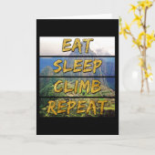 Carte Eat Sleep Climat Repeat - Machu Picchu, Pérou (Fleur jaune)