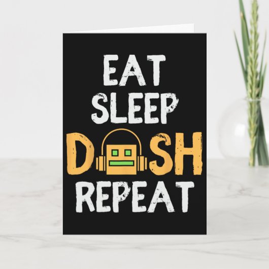 Carte Eat Sleep Dash Répéter le jeu vidéo Géométrie Dash (Devant)