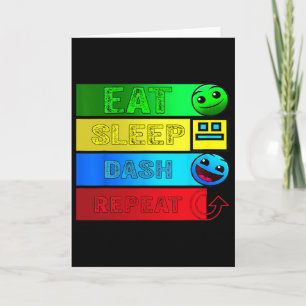 Carte Eat Sleep Dash Répéter Video Game Géométrie Vidéo