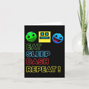 Carte Eat Sleep Dash Répéter Video Game Géométrie Vidéo 