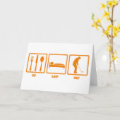 Carte Eat Sleep Golf (Fleur jaune)