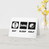 Carte Eat Sleep Golf (Fleur jaune)