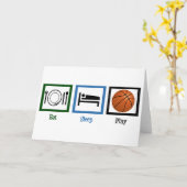Carte Eat Sleep Jouer Au Basket (Fleur jaune)
