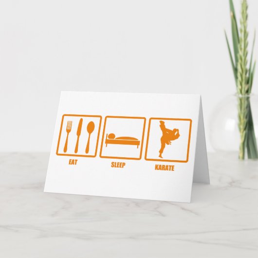 Carte Eat Sleep Karate (Devant)
