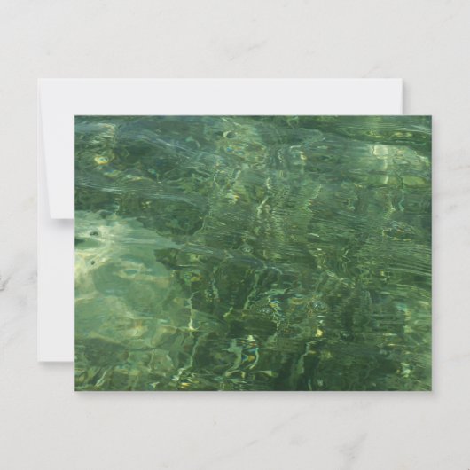 Carte Eau au-dessus de l'herbe marine II (bleu et vert) (Devant)
