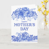 Carte Eau Bleue et Blanche pour la Fête des Mères à l'aq (Fleur jaune)