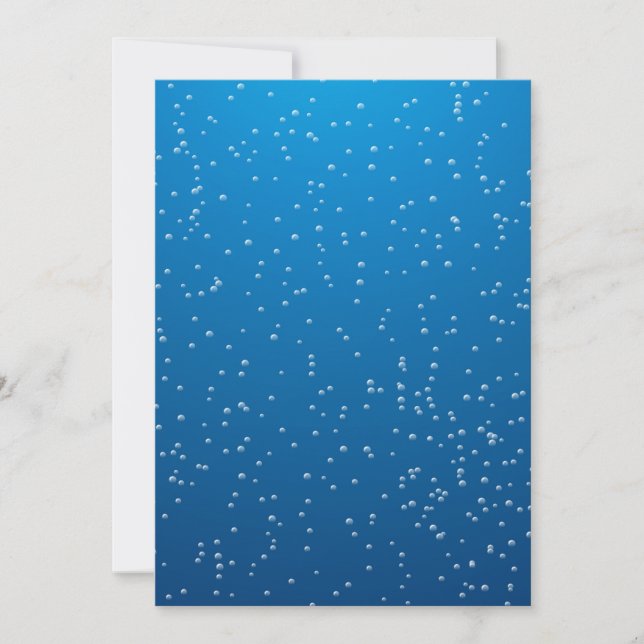 Carte Eau bleue profonde et bulles TIny (Devant)