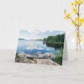Carte Eau | Canot sur le lac Suède (Fleur jaune)