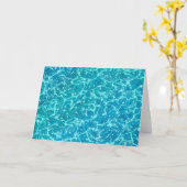 Carte Eau de mer bleue avec étincelles (Fleur jaune)