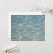 Carte Eau des Caraïbes Bleu Abstrait Nature (Devant/Arrière en situation)