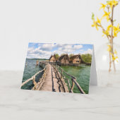 Carte Eau | Maisons sur pilotis au-dessus de l'eau (Fleur jaune)