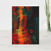 Carte Eau Orange Rouge Bleu moderne Art Abstrait Motif (Devant)