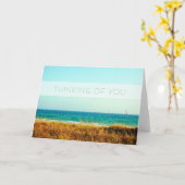 Carte Eaux de l'Océan Bleu et l'Herbe Verte Pensez à vou (Fleur jaune)