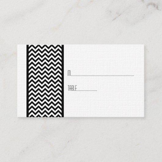 Carte Ebony Chevron Border Place (Devant)