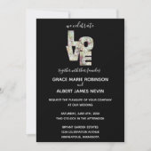 Carte Ebony Vanilla Strawberry Hydrangeas Mariage Invite (Devant)