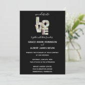 Carte Ebony Vanilla Strawberry Hydrangeas Mariage Invite (Debout devant)