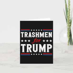 Carte Éboueurs pour Trump 2024 Élection drôle Éboueur