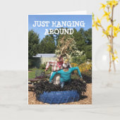 CARTE ÉCARECROW **FATIGUÉ DE SE DÉBARRASSER DE LA CARTE* (Fleur jaune)