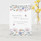 Carte Eccl 3:1 Pour tout, il y a une saison (Fleur jaune)