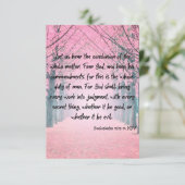 Carte Ecclésiaste 12:13-14 KJV Bible Verse Pic Greeting (Debout devant)