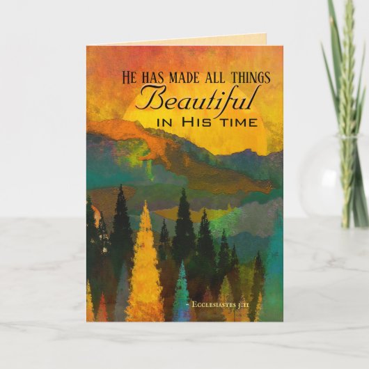 Carte Ecclesiaste 3:11 Has made all things beautiful (Devant)