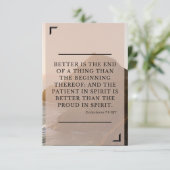 Carte Ecclesiastes 7:8 KJV Bible Verse Pic Flat Salutati (Debout devant)