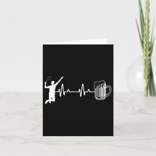 Carte Ecg Battement de coeur Joueur de badminton Navette