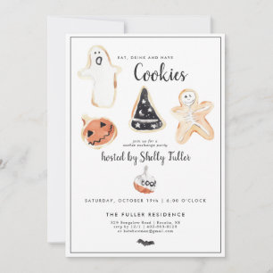 Carte Échange de biscuits Fête de pâtisserie Halloween