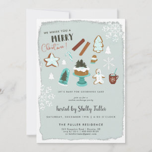 Carte Échange de cookies   Christmas Baking Party