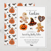 Carte Échange de cookies | Halloween Baking Party (Devant / Derrière)