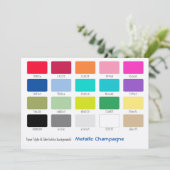 Carte Échantillon de couleur Champagne Métallisé (Debout devant)