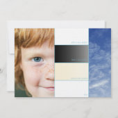 Carte Échantillon de lin blanc couleur (Dos)