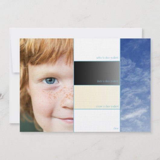 Carte Échantillon de lin blanc couleur (Dos)