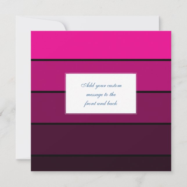 Carte Échantillons de peinture rose vif (Devant)