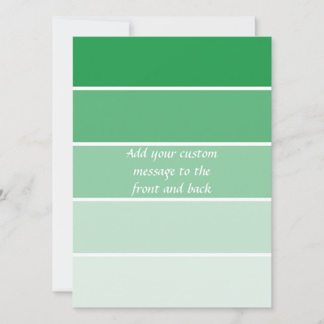 Carte Échantillons de peinture vert brillant (Devant)