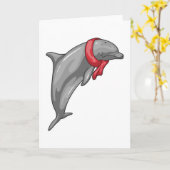 Carte Écharpe dauphin (Fleur jaune)