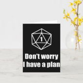 Carte Échec D20 Pas de soucis J'ai un plan (Fleur jaune)