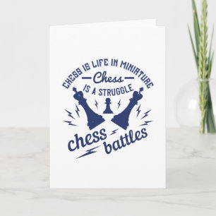 Carte Échecs - Les échecs sont la vie en miniature