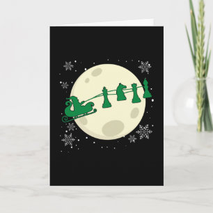 Carte Échecs Noël Père Noël - Échecs Piece Reindeer