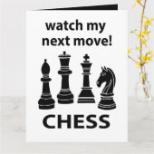 Carte Échecs Regarde Mon Prochain Coup Échecs (Fleur jaune)