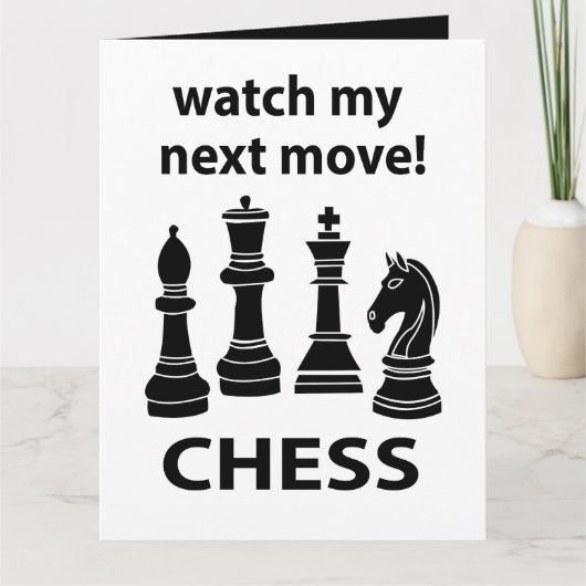 Carte Échecs Regarde Mon Prochain Coup Échecs (Devant)