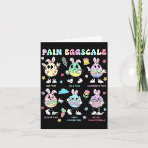 Carte Échelle de douleur jour de Pâques oeufs de lapin m