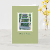 Carte Échelle "Oser rêver" sur Green Inspirational (Fleur jaune)