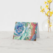 Carte Echeveria Watercolor by DLB Card (Fleur jaune)