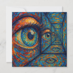 Carte "Echoes in the Iris" - Un portrait surréaliste