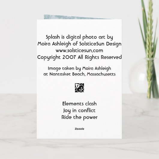 Carte Éclaboussure (Dos)